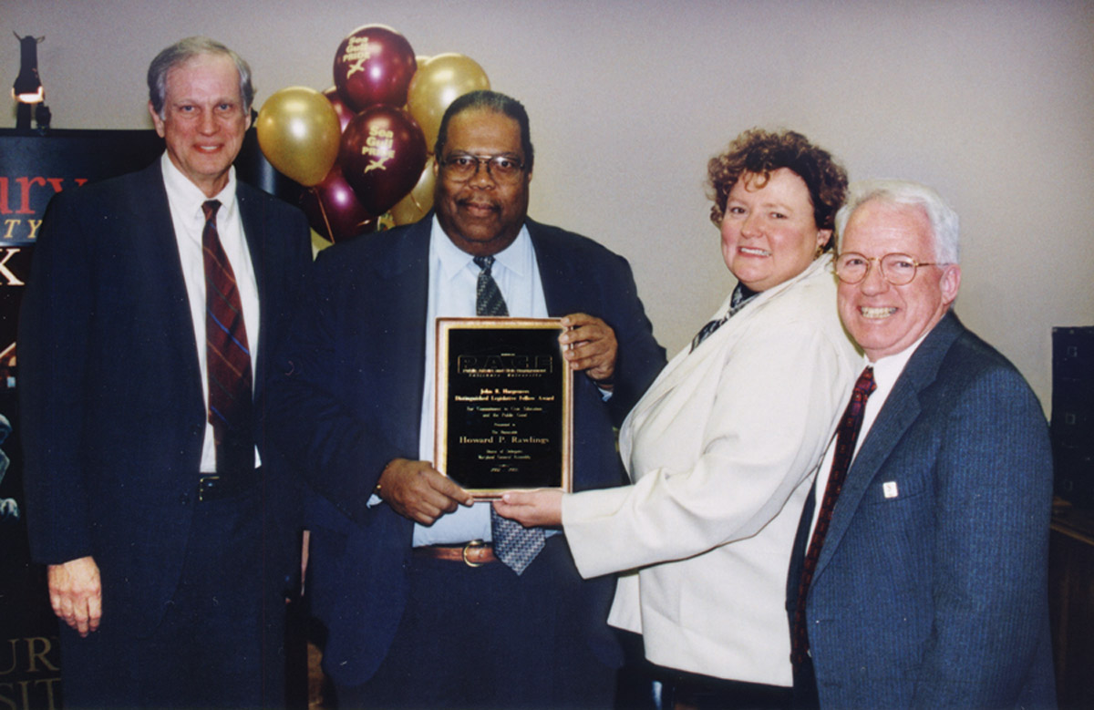 Dr. Basehart, Del. Rawlings, SU President Dudley-Eshbach and Dr. Kane