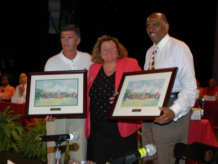 President of SU with Gov. Robert L. Ehrlich and Lt. Gov. Michael S. Steele