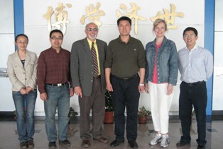 Dr. Khazeh pictured with Dongbei students