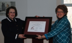 Carolyn Elmore (left) with Dr. Rosemary M. Thomas