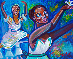 Painting by Camille St. Regis