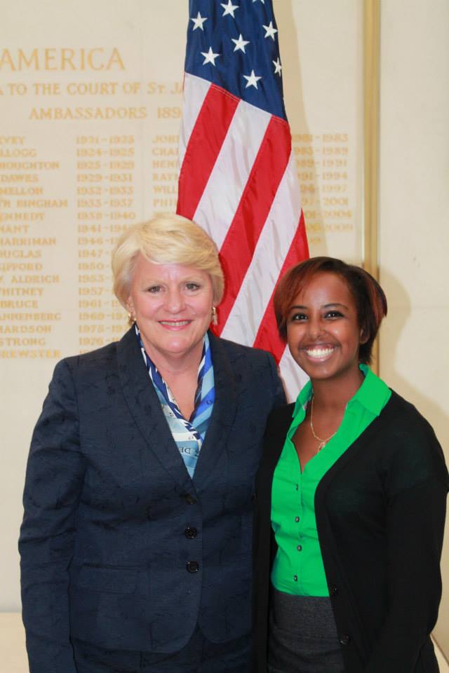Barbara Stephenson (left) and Amina Aden