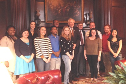 SU Students with Jim Mathias