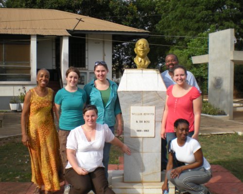 Dr. James King with students in Ghana