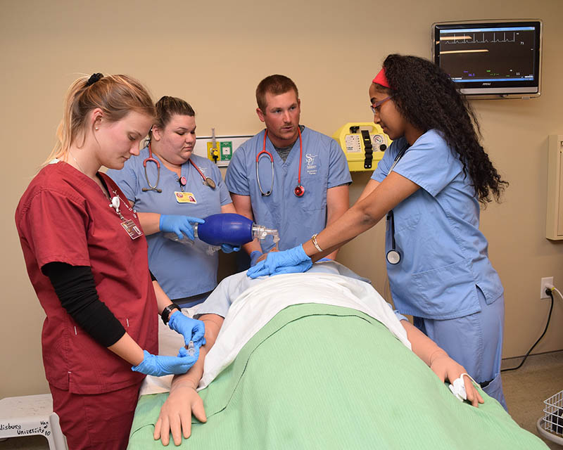 Student in Sim Center