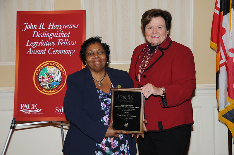 MD Delegate Tawanna Gaines and SU President Janet Dudley-Eshbach