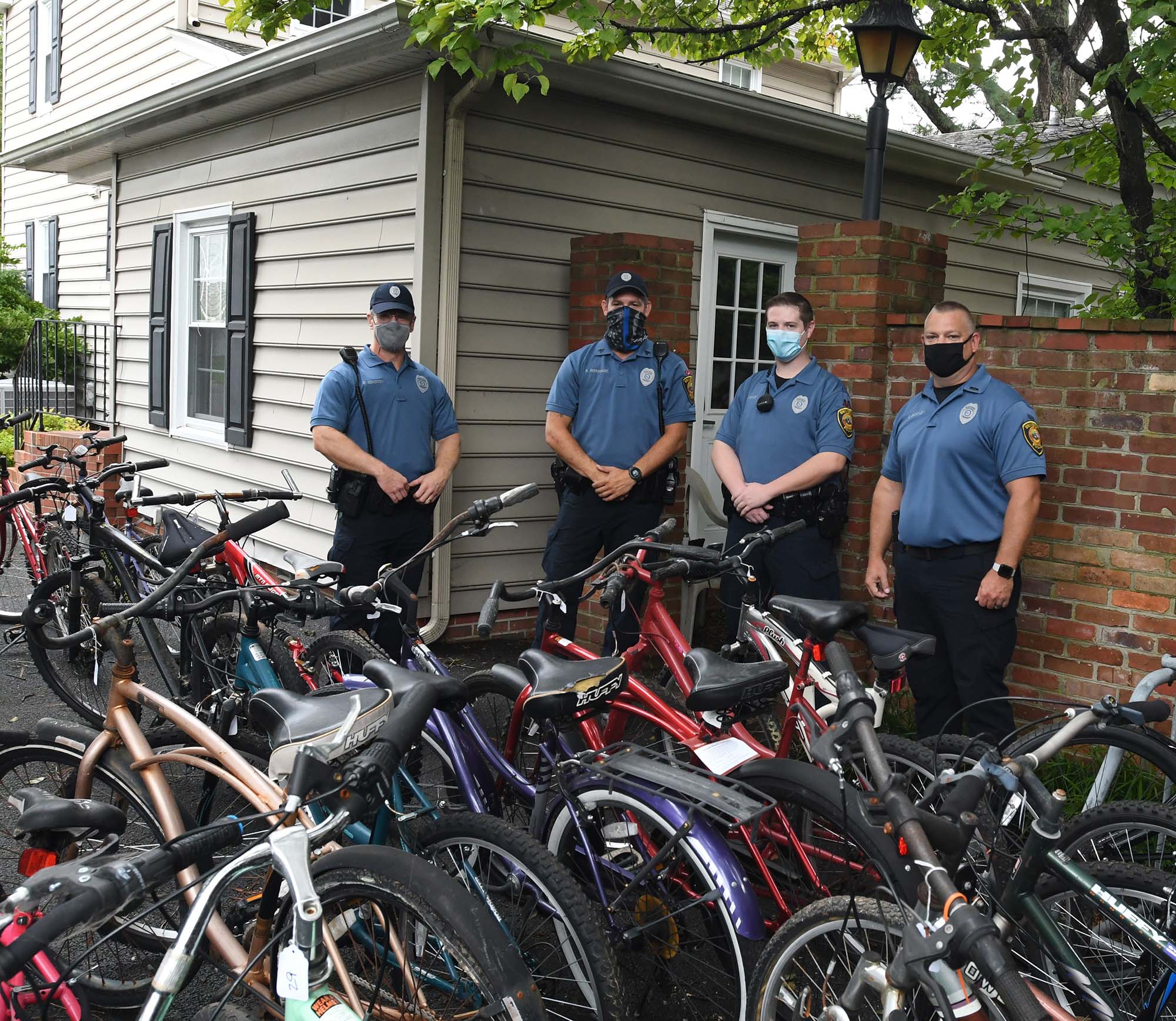 SU Police Department Officers with donated bikes