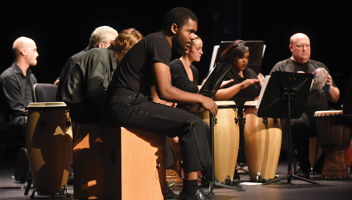 Percussion musicians