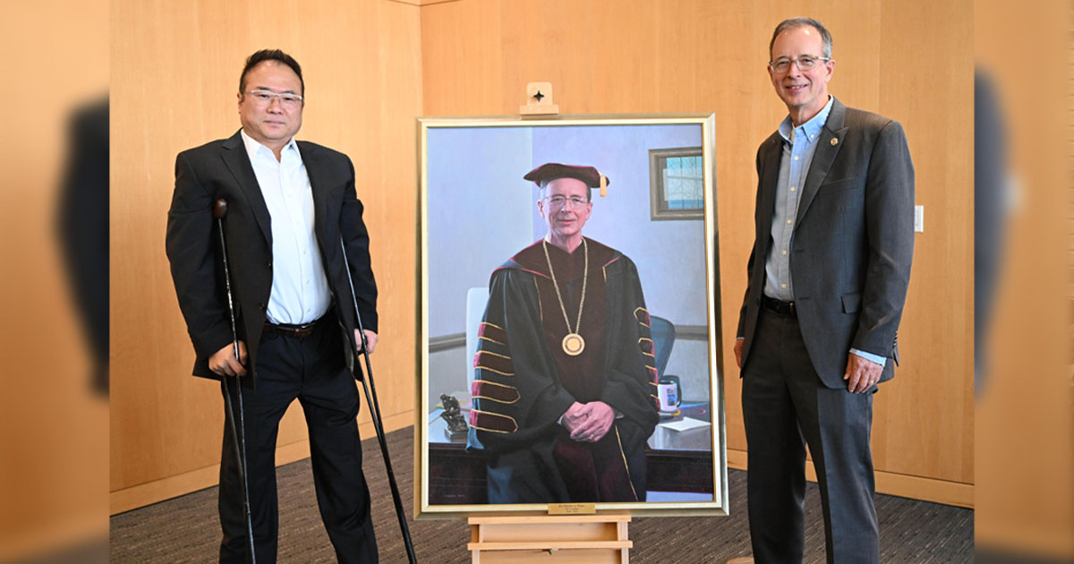 President Charles Wight portrait unveiling