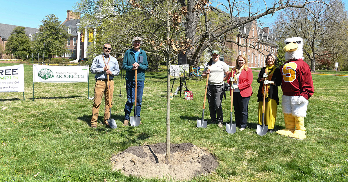 SU Celebrates Maryland's 140th Arbor Day with Tree Planting