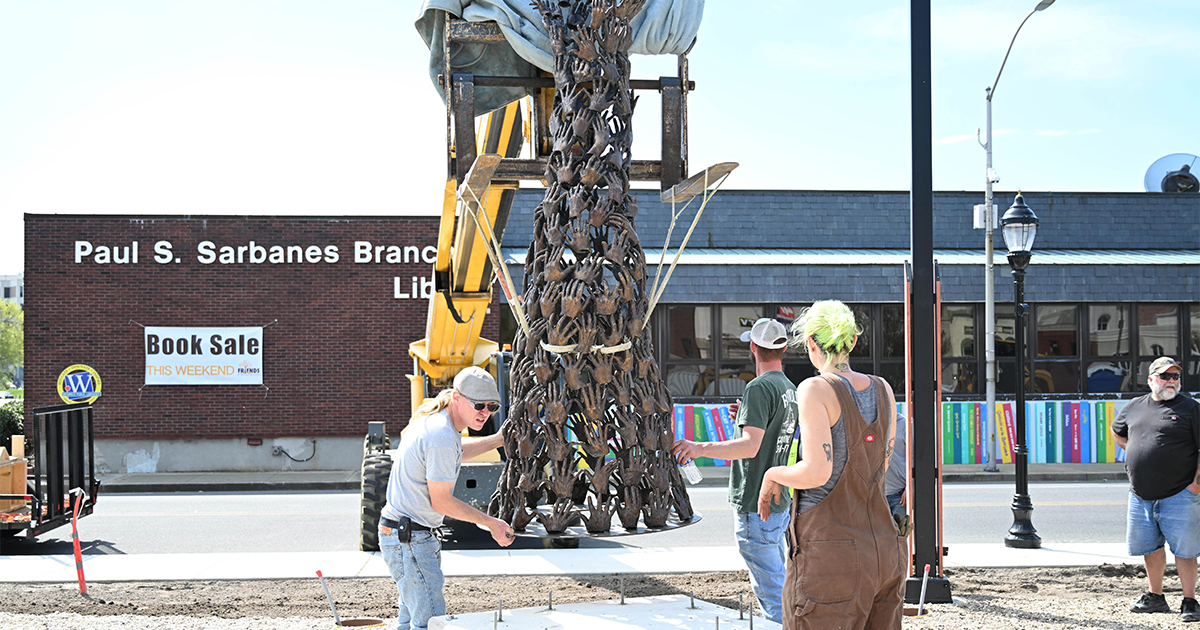 SU's Wolff Creates 'All Together' Sculpture for Salisbury's Unity Square