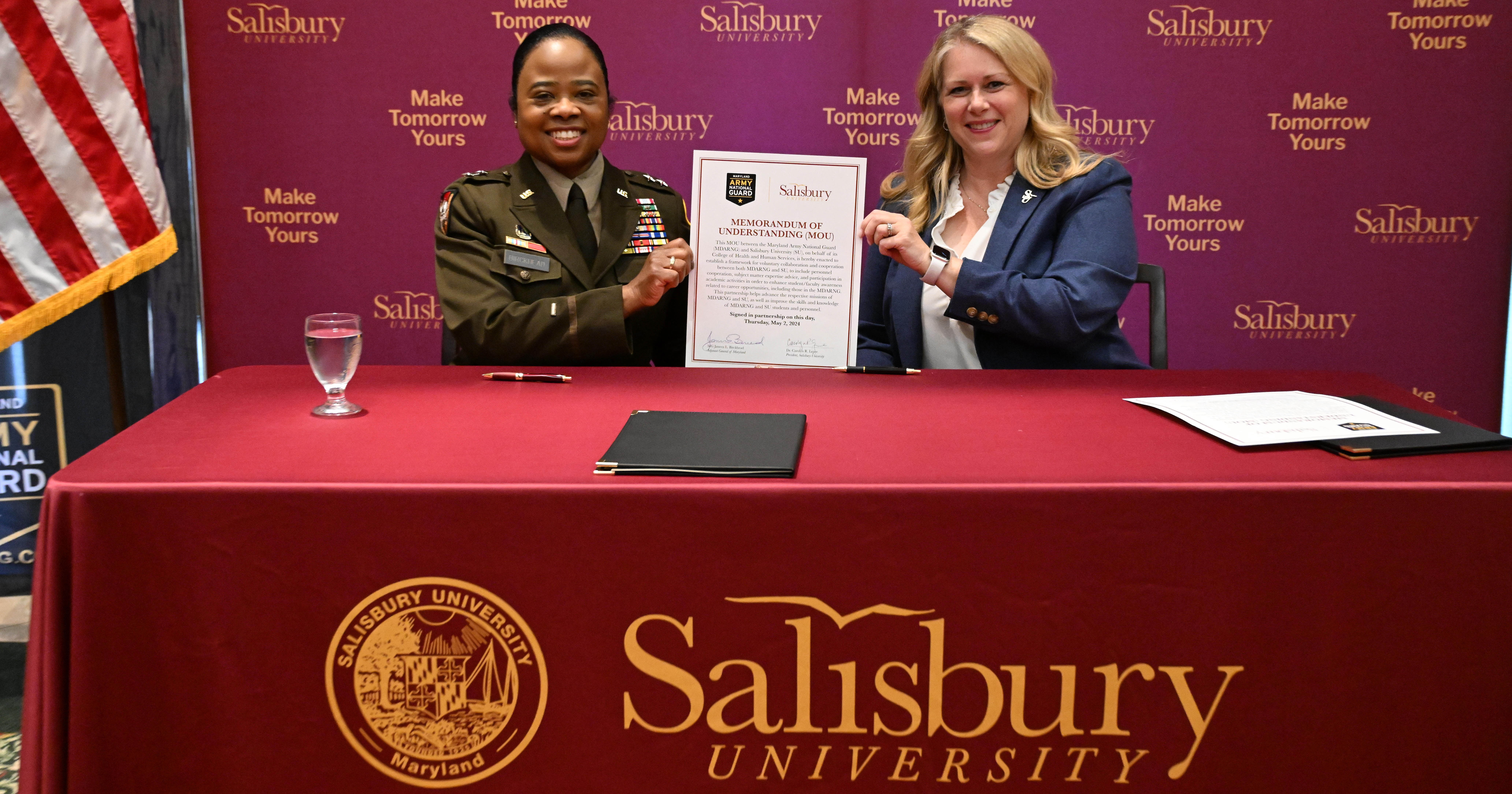 SU, Maryland Army National Guard Sign Educational Partnership Agreement