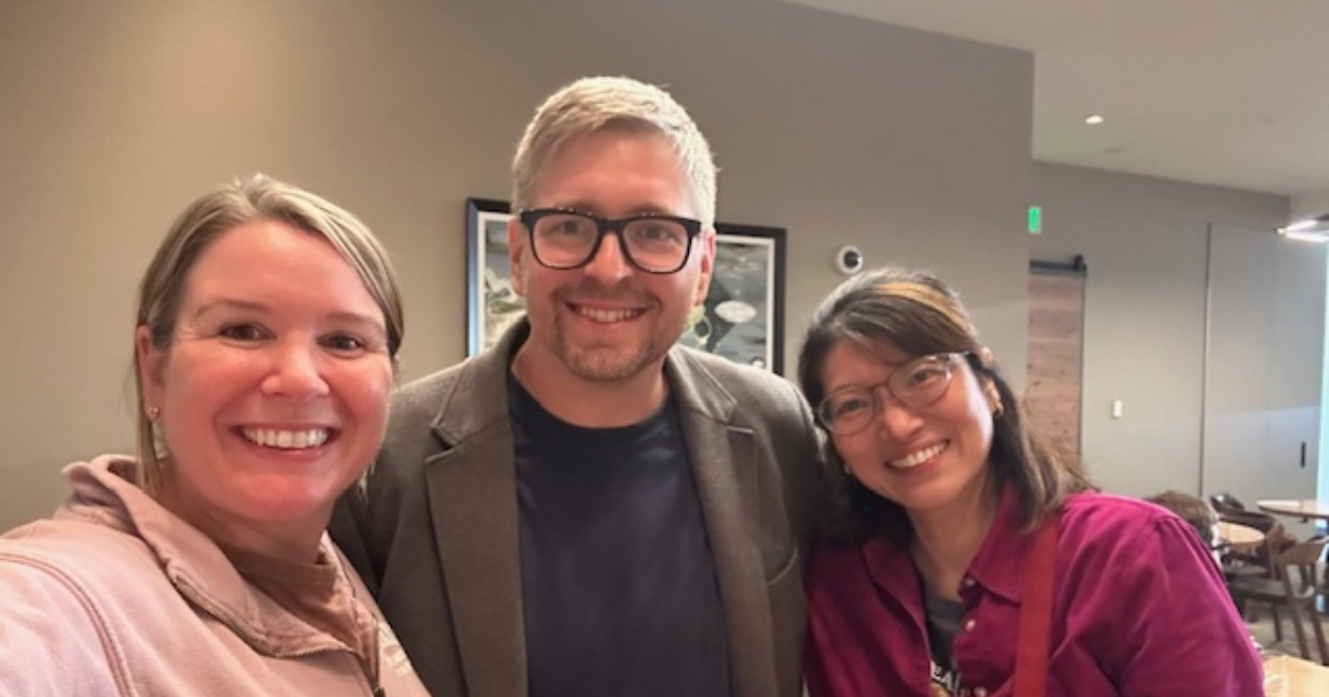 Matt Sroka with SU faculty