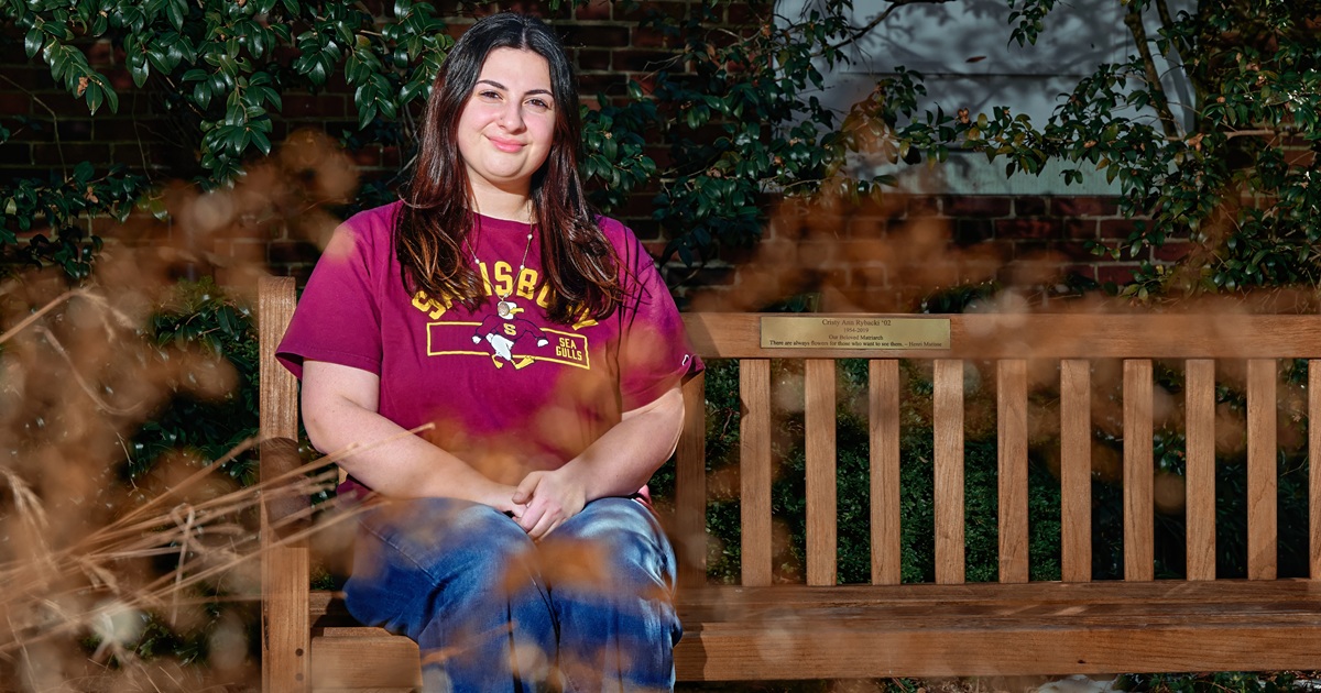Allison Yeager on SU campus